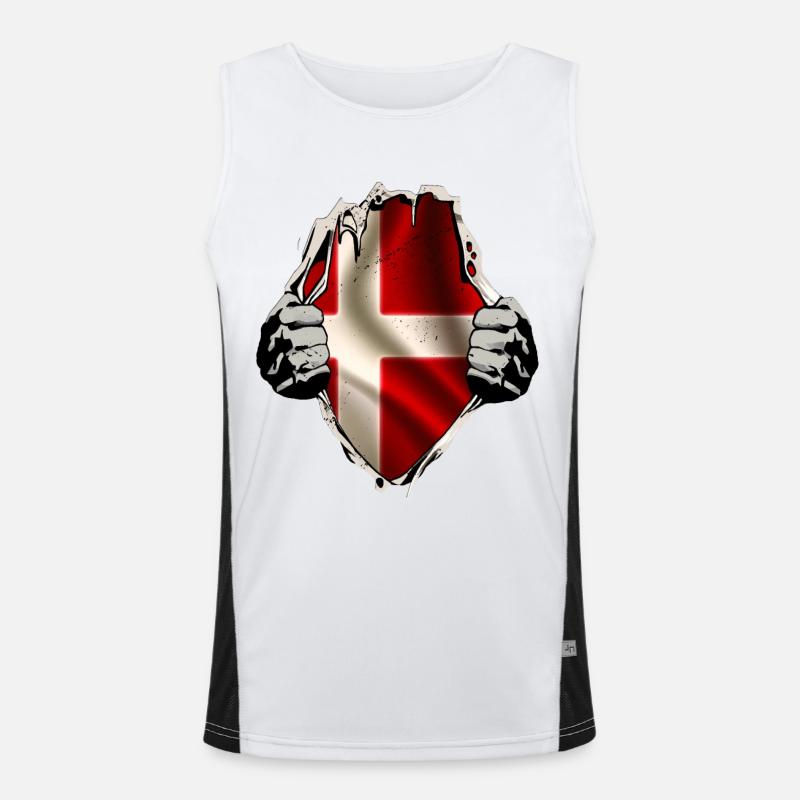 Le Danemark sous la chemise Débardeur respirant contrasté Homme 