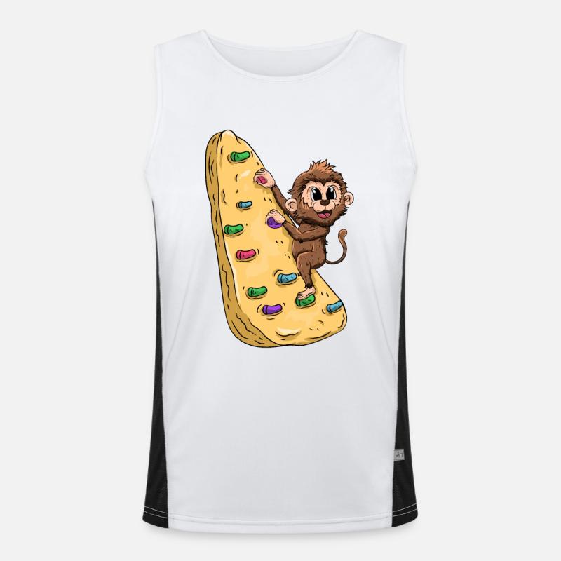 Klettern Affe Bouldern Funktionelles Kontrast-Tank Top für Männer 