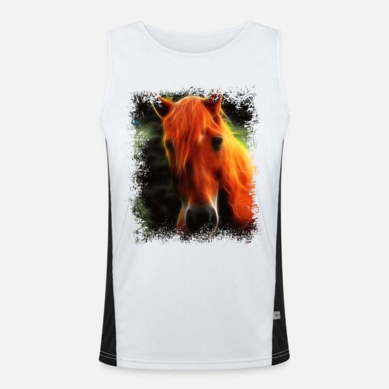 Pferd Wildpferd Funktionelles Kontrast-Tank Top für Männer 