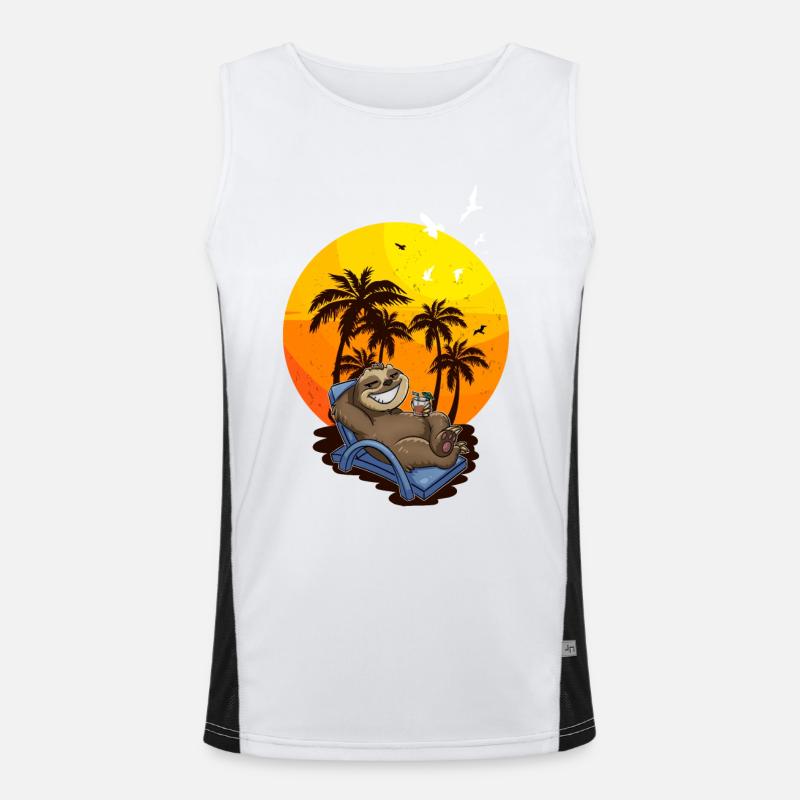 Sloth Relax Voyage de vacances Débardeur respirant contrasté Homme 