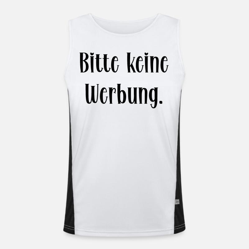 Bitte keine Werbung Funktionelles Kontrast-Tank Top für Männer 