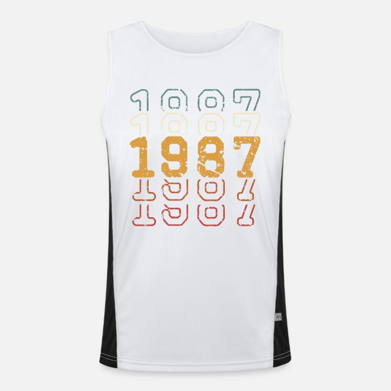 1987 Funktionelles Kontrast-Tank Top für Männer 