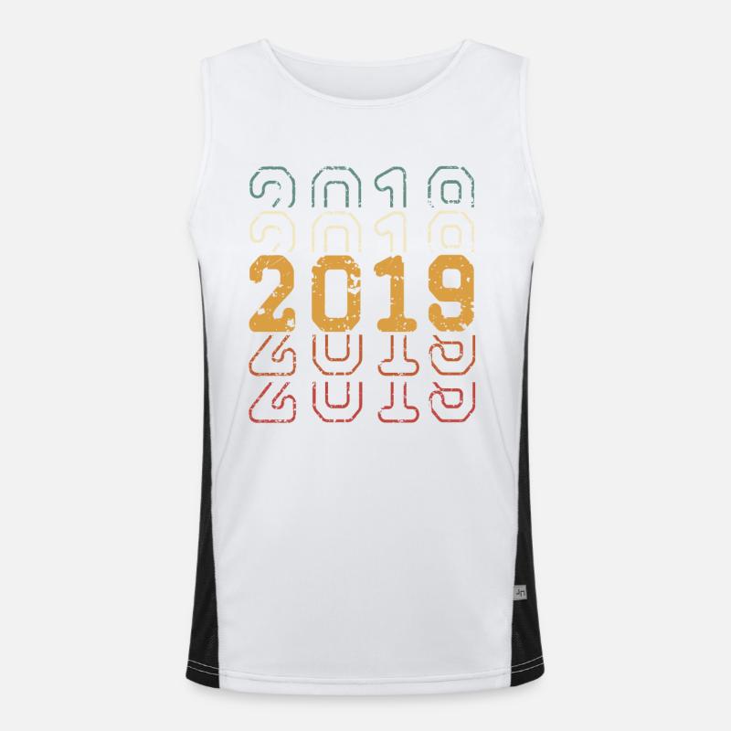 2019 Men's Functional Contrast Tank Top 