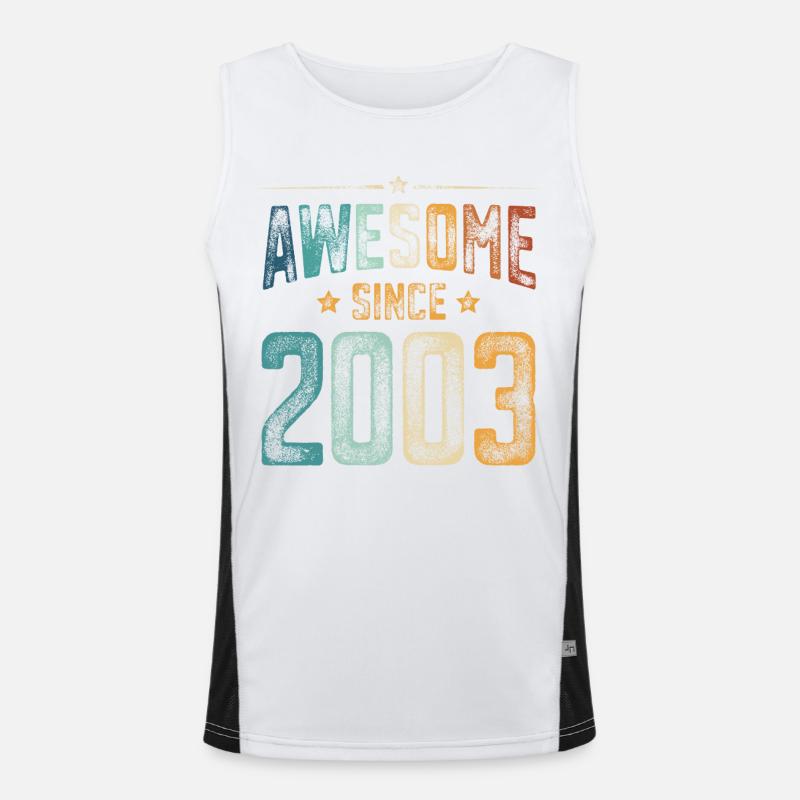 2003 Geboren Geburtstag Geburtsjahr Funktionelles Kontrast-Tank Top für Männer 