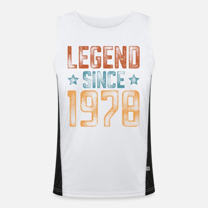 1978 Geboren Geburtsjahr Geburtstag Funktionelles Kontrast-Tank Top für Männer 