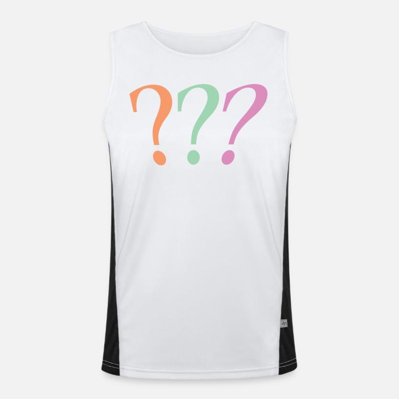 Fragezeichen Funktionelles Kontrast-Tank Top für Männer 