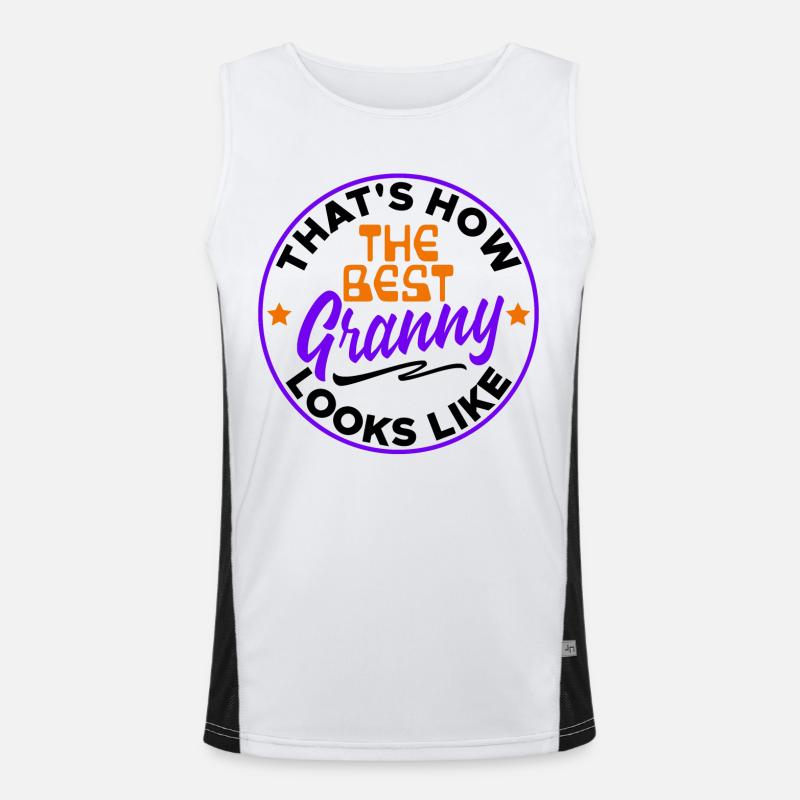 Cool Statement Enkelkind Großmutter Oma Seniorin Funktionelles Kontrast-Tank Top für Männer 