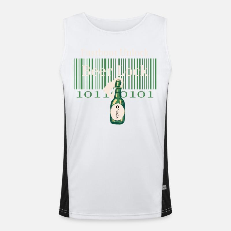 Hacker Bier Schloss Funktionelles Kontrast-Tank Top für Männer 