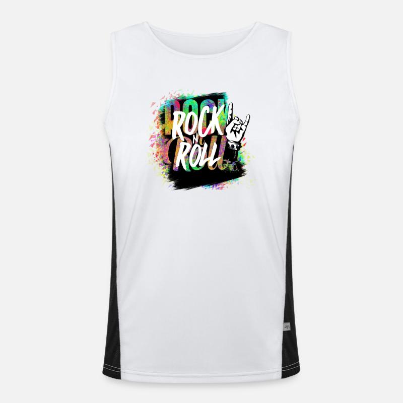 Explosion de couleurs Rock n Roll Débardeur respirant contrasté Homme 