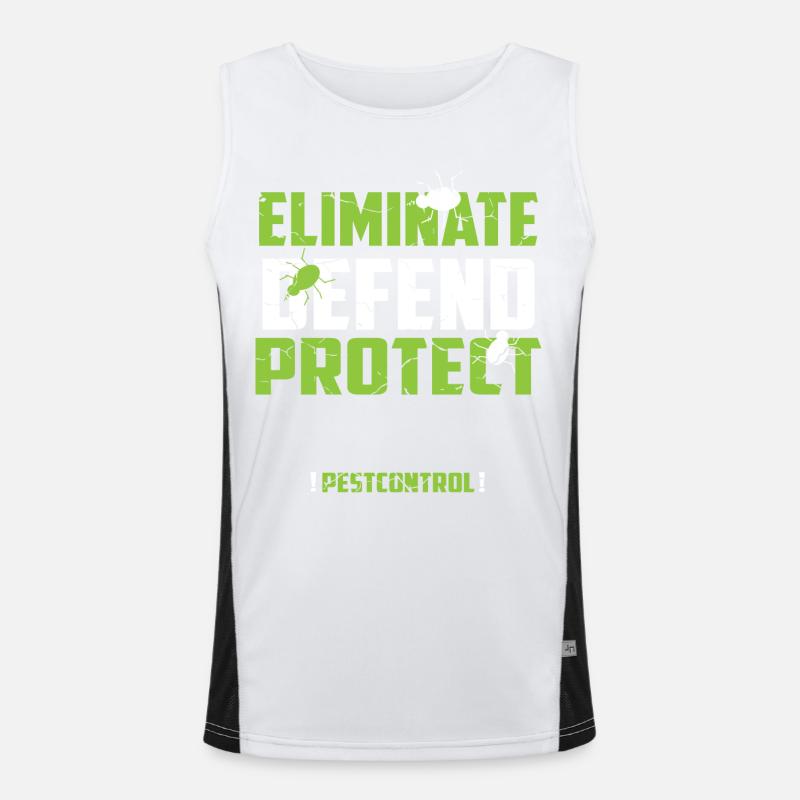 Exterminator - Men's Functional Contrast Tank Top - white/black