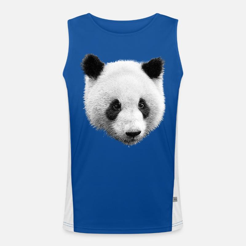 Panda Noir Blanc Débardeur respirant contrasté Homme 