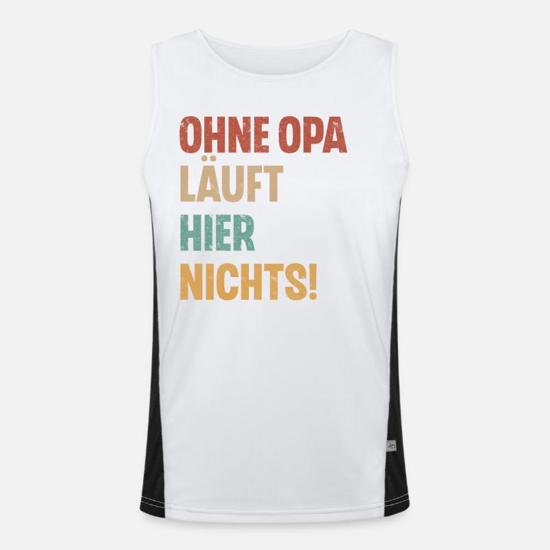 Opa Funktionelles Kontrast-Tank Top für Männer 