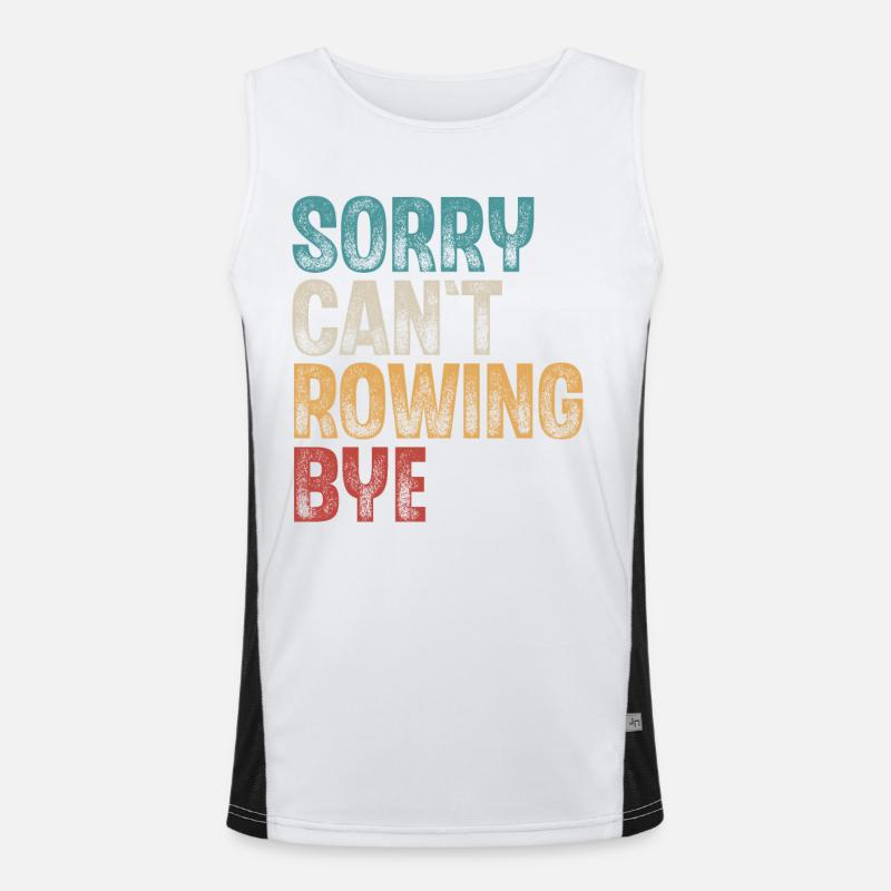 Rudern Ruderer Ruderboot Funktionelles Kontrast-Tank Top für Männer 