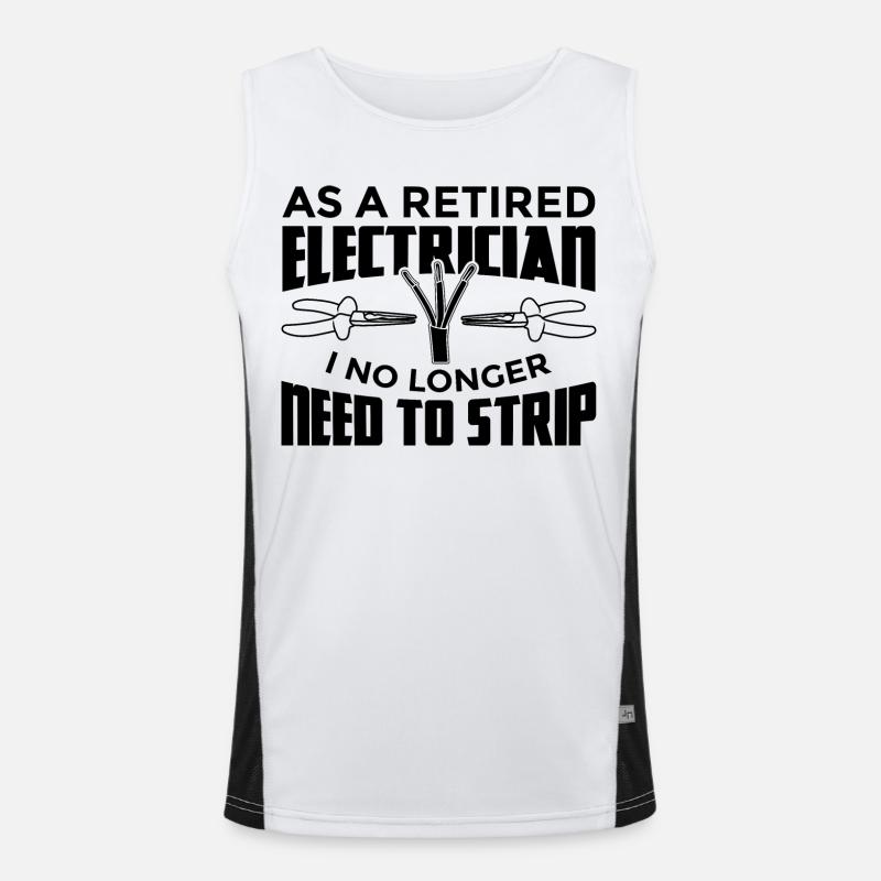 Retired electrician Men's Functional Contrast Tank Top 