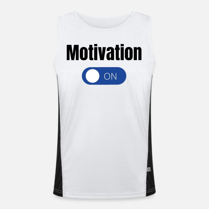 Einstellung Blauer EinAus Toggle  Funktionelles Kontrast-Tank Top für Männer 