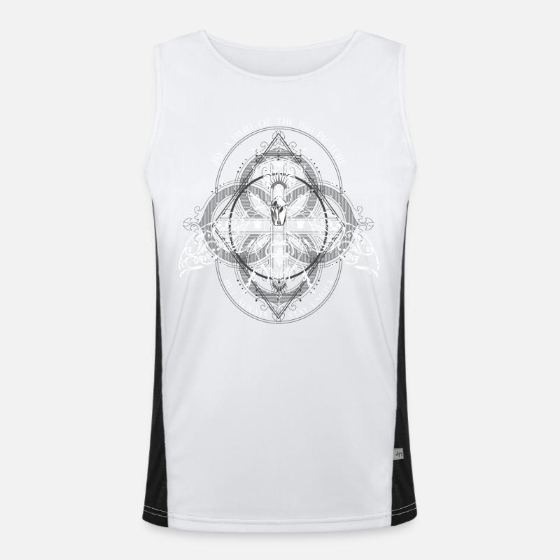 Insects Psychedelic Bug Pattern - Men's Functional Contrast Tank Top  - white/black