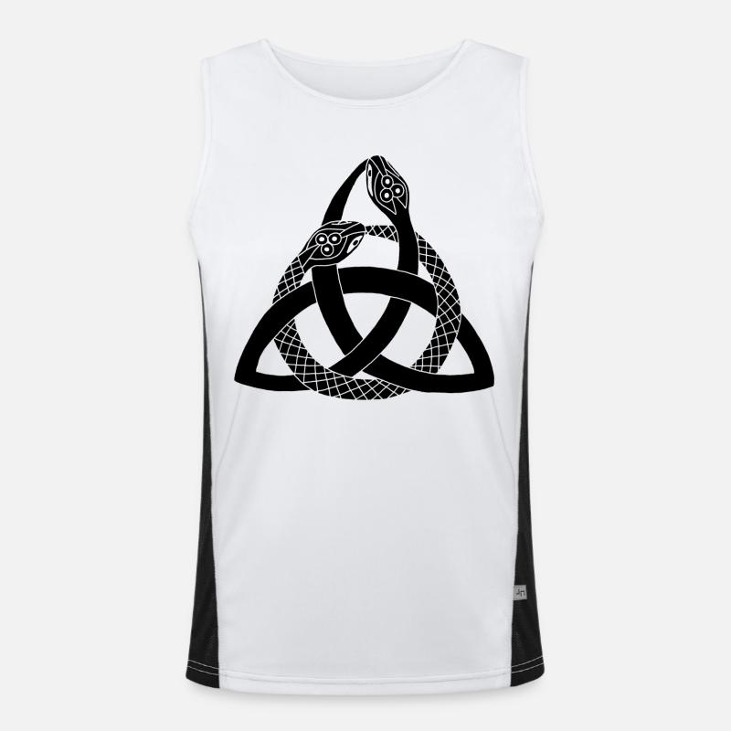 Schwarze Schlangen und keltisches Symbol Funktionelles Kontrast-Tank Top für Männer 