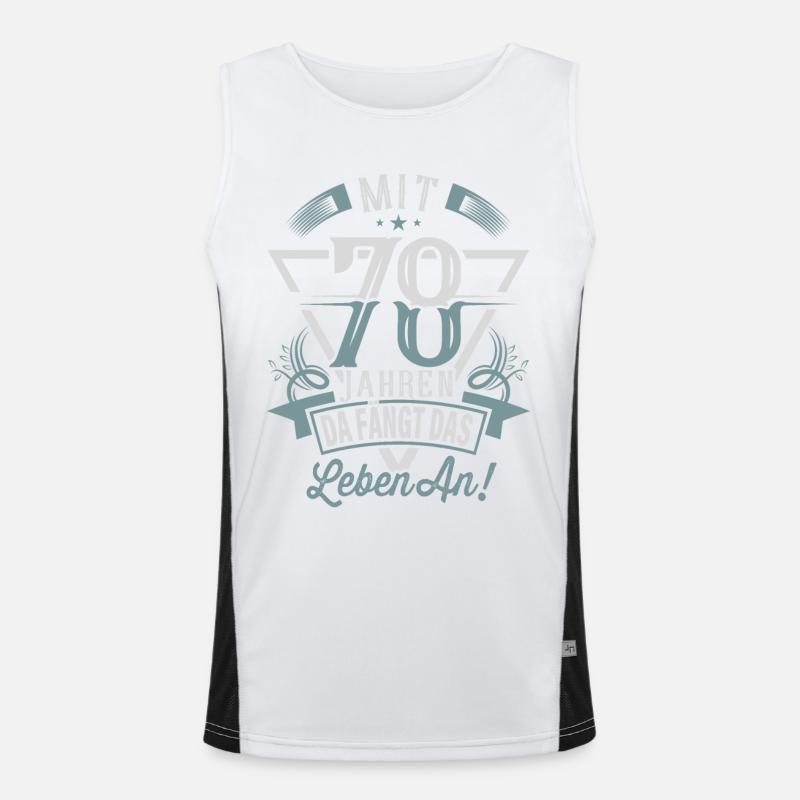 78. Geburtstag Da Fängt Das Leben An Funktionelles Kontrast-Tank Top für Männer 