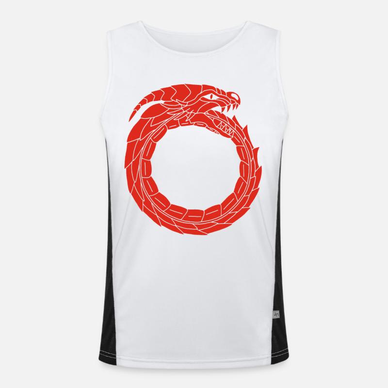 Devouring Red Dragon Men's Functional Contrast Tank Top 