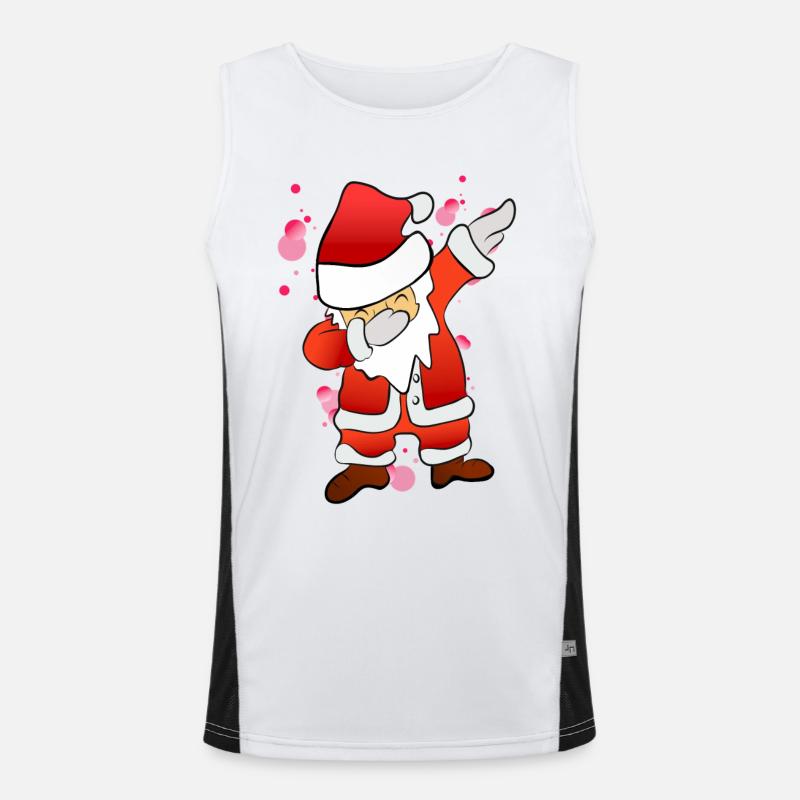 Dabbing Nicholas - Men's Functional Contrast Tank Top - white/black