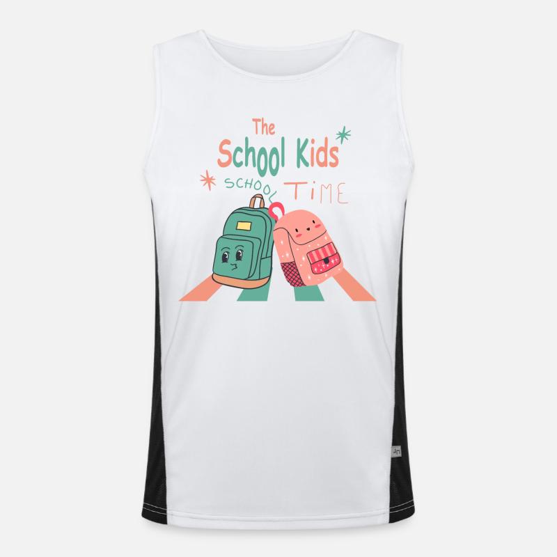 Schulanfang Funktionelles Kontrast-Tank Top für Männer 