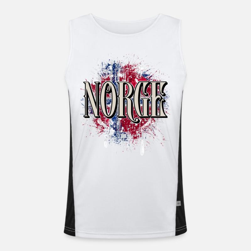 Norwegen Funktionelles Kontrast-Tank Top für Männer 