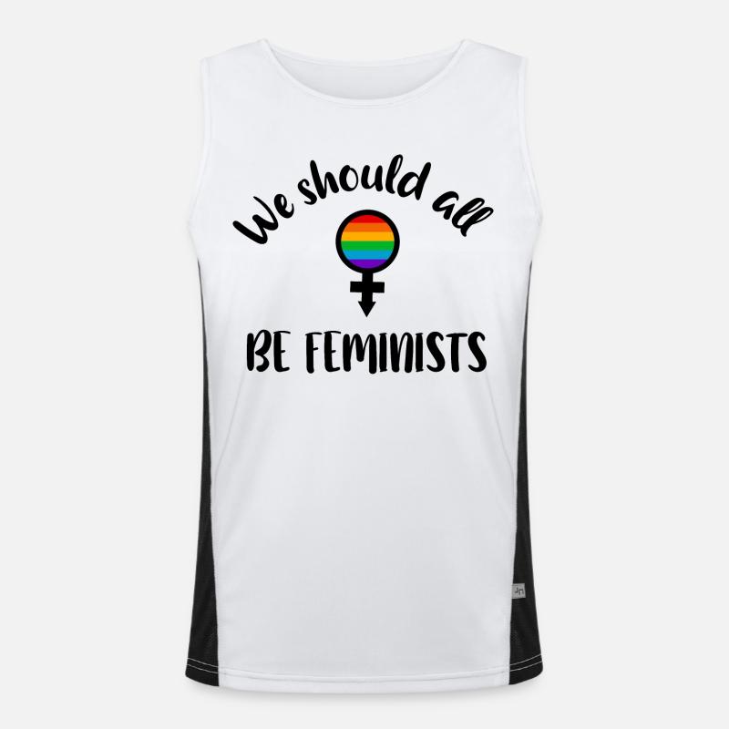 Gleichberechtigung Funktionelles Kontrast-Tank Top für Männer 