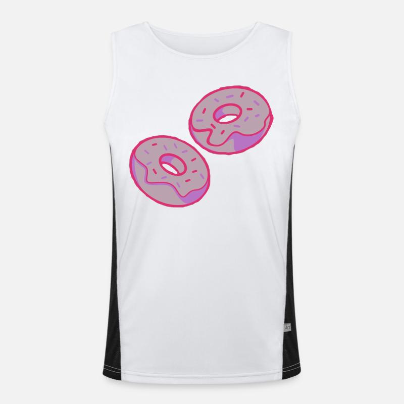 Donuts Funktionelles Kontrast-Tank Top für Männer 