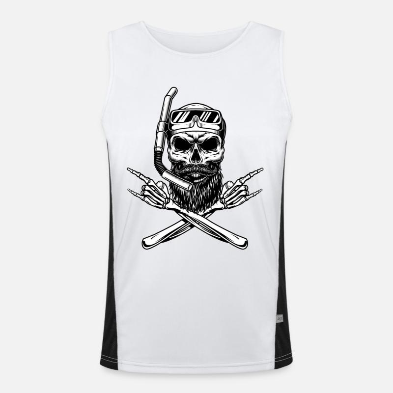 Barttaucher Fan des Rock'n Roll Funktionelles Kontrast-Tank Top für Männer 