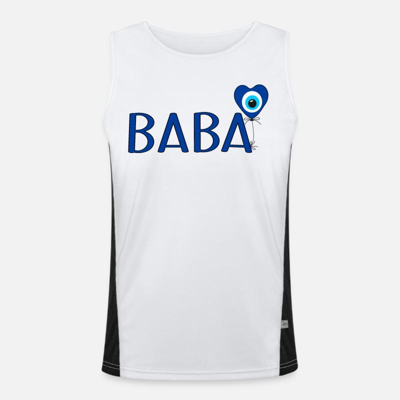 Baba mit Nazar Luftballon Funktionelles Kontrast-Tank Top für Männer 