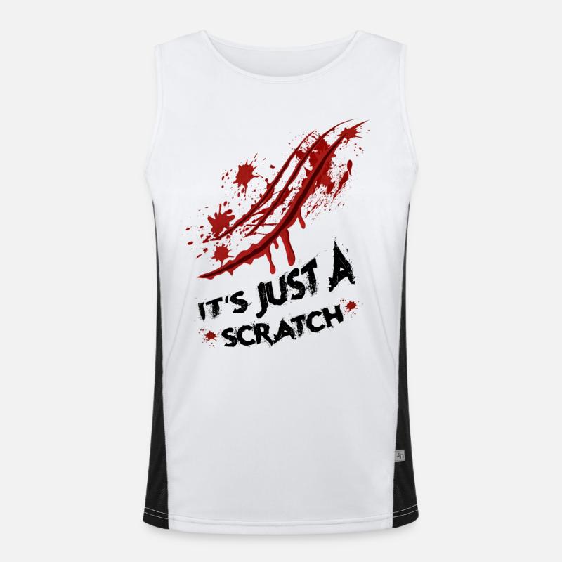Nur ein Kratzer - Just a scratch Funktionelles Kontrast-Tank Top für Männer 