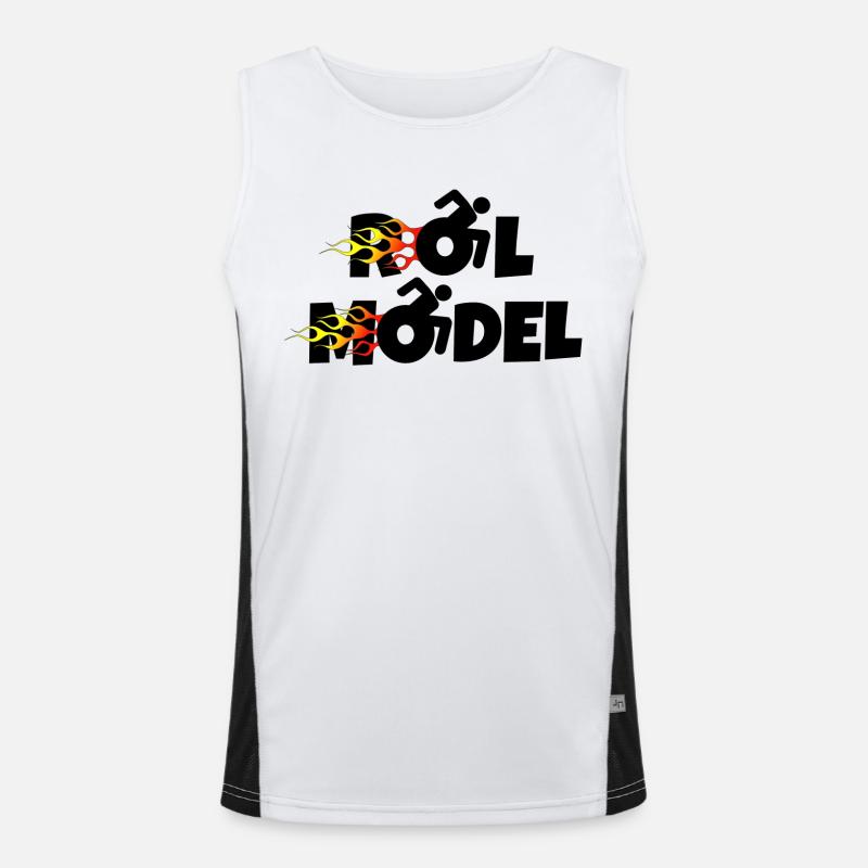 Jeder Rollstuhlfahrer ist ein Vorbild * Funktionelles Kontrast-Tank Top für Männer 