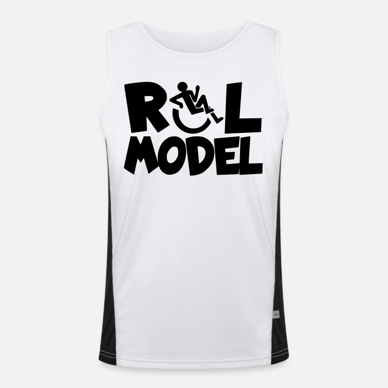 Jeder Rollstuhlfahrer ist ein Vorbild * Funktionelles Kontrast-Tank Top für Männer 