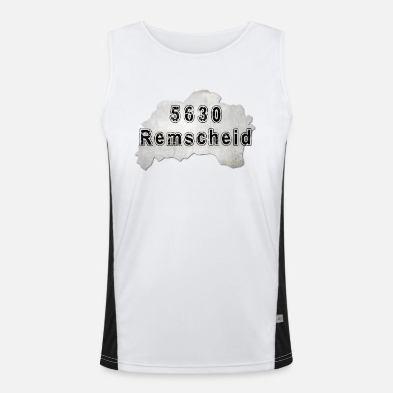 Remscheid 5630 Postkartenstil Funktionelles Kontrast-Tank Top für Männer 