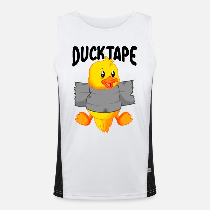 Ruban de canard | Canetons avec ruban adhésif Débardeur respirant contrasté Homme 