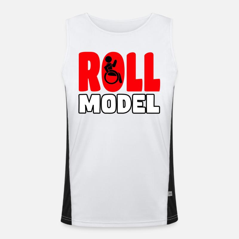 Jeder Rollstuhlfahrer ist ein Rollenmodell* Funktionelles Kontrast-Tank Top für Männer 