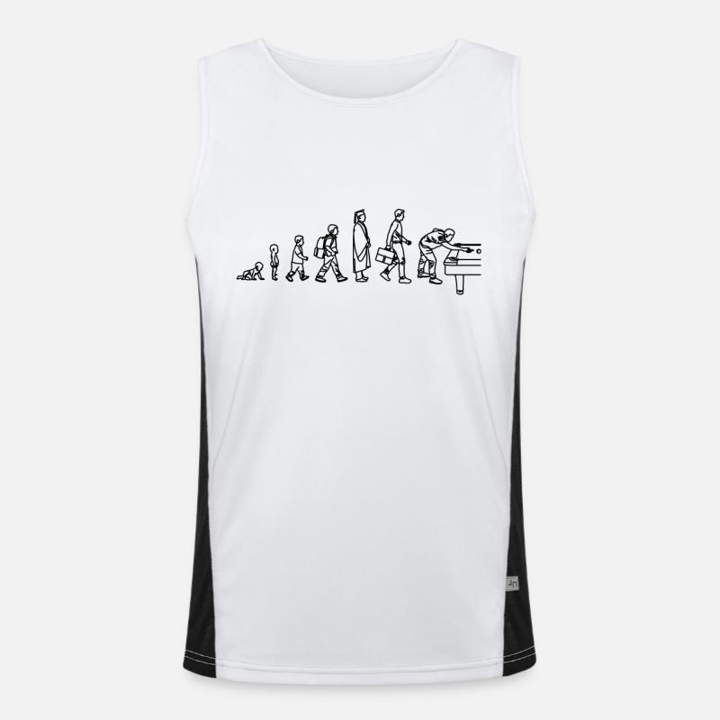 Billiard Evolution - Men's Functional Contrast Tank Top  - white/black