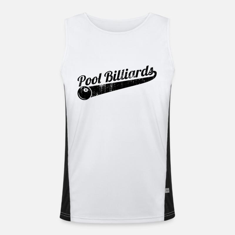 Billard Pool Funktionelles Kontrast-Tank Top für Männer 