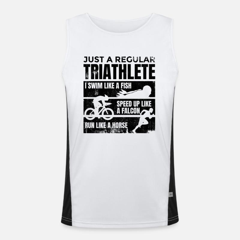 Durchschnittlicher Triathlet Funktionelles Kontrast-Tank Top für Männer 