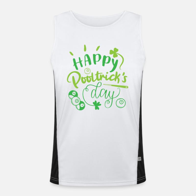 Billard St. Patricks Funktionelles Kontrast-Tank Top für Männer 