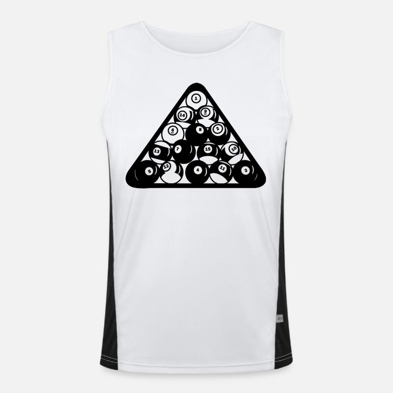 Billard Triangel Funktionelles Kontrast-Tank Top für Männer 