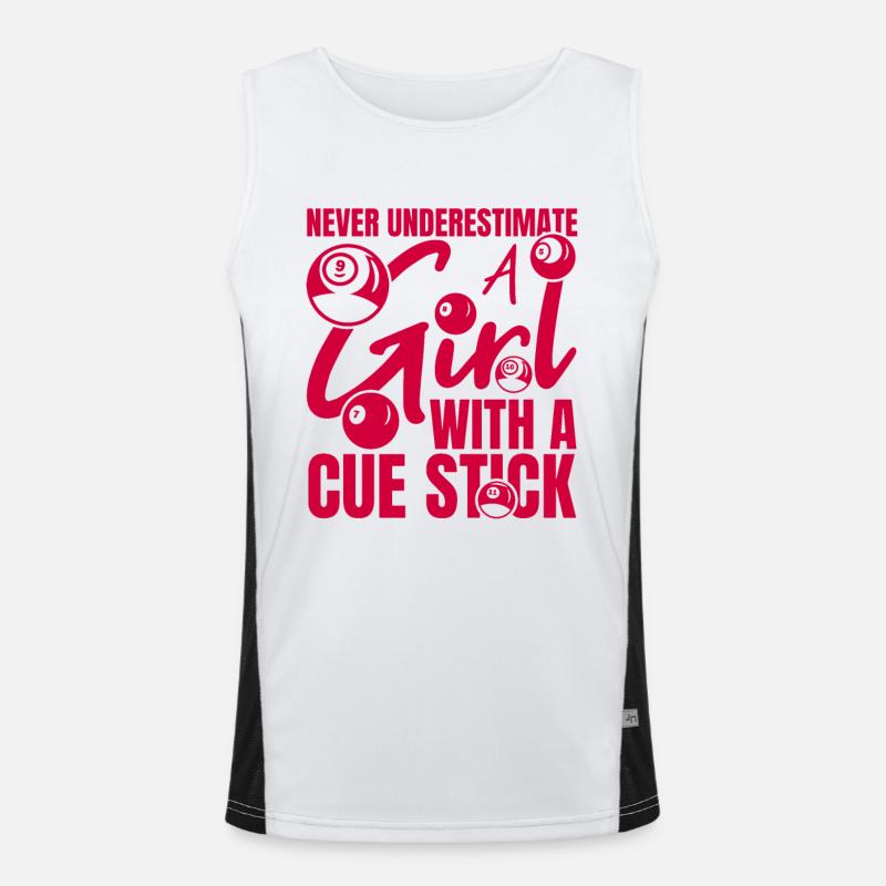 Billard Mädchen Funktionelles Kontrast-Tank Top für Männer 