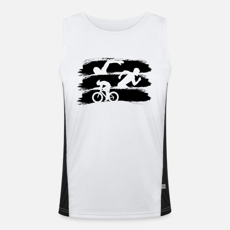 Triathlon Funktionelles Kontrast-Tank Top für Männer 