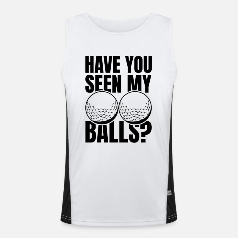 Have you seen my golf balls Men's Functional Contrast Tank Top 