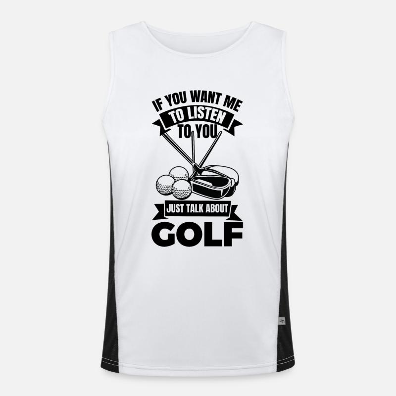 Drôle de dicton pour les golfeurs Débardeur respirant contrasté Homme 