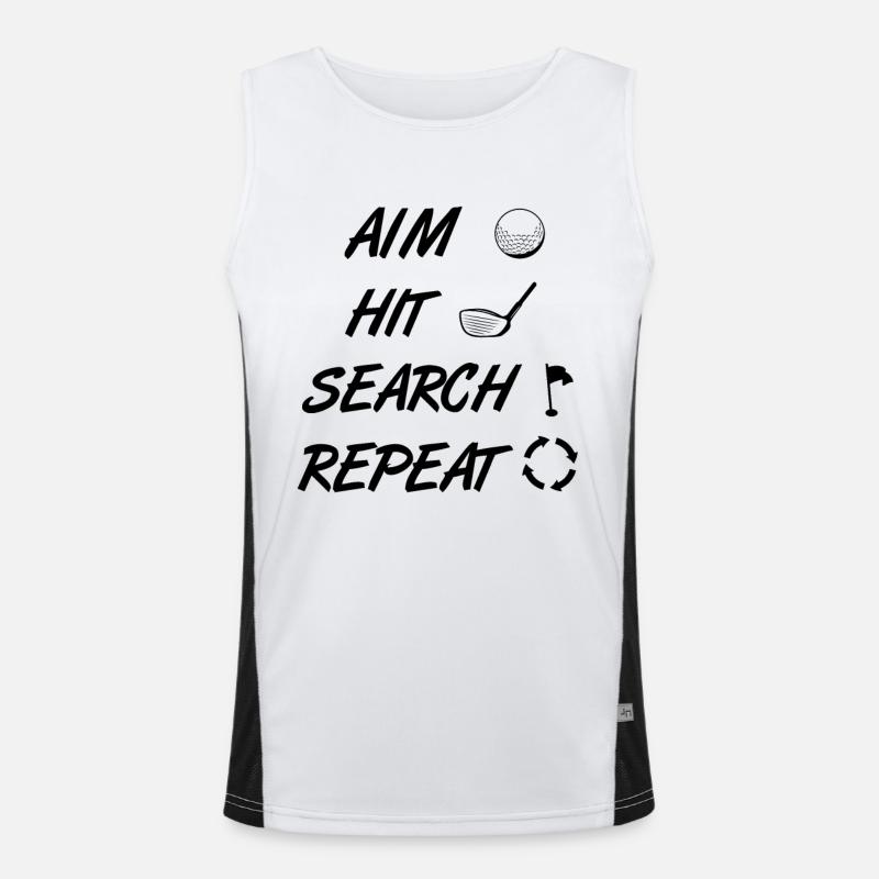 Golf Motivation Débardeur respirant contrasté Homme 