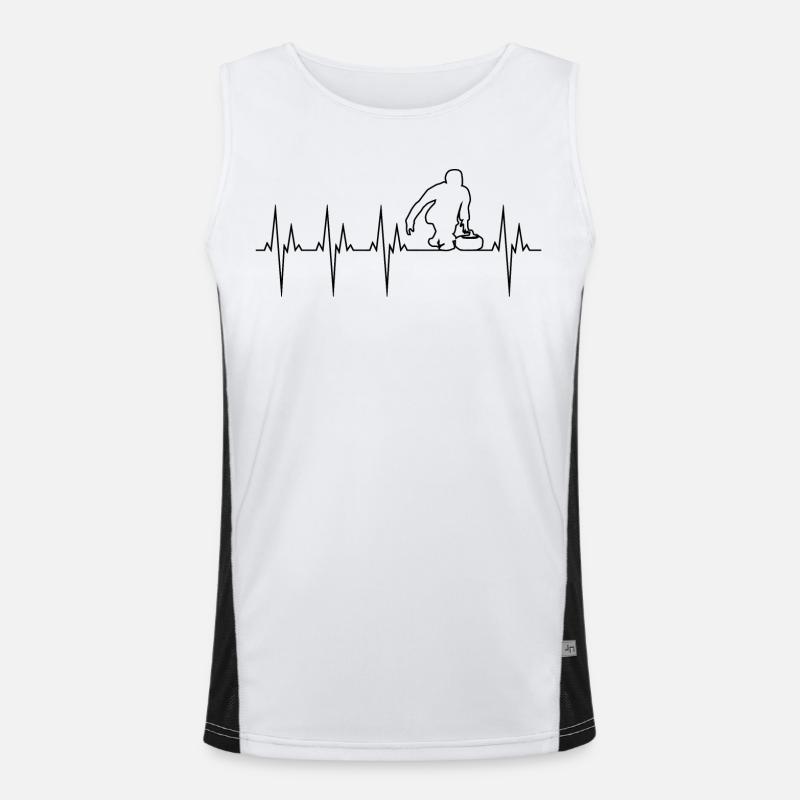 Curling électrocardiogramme ECG Débardeur respirant contrasté Homme 