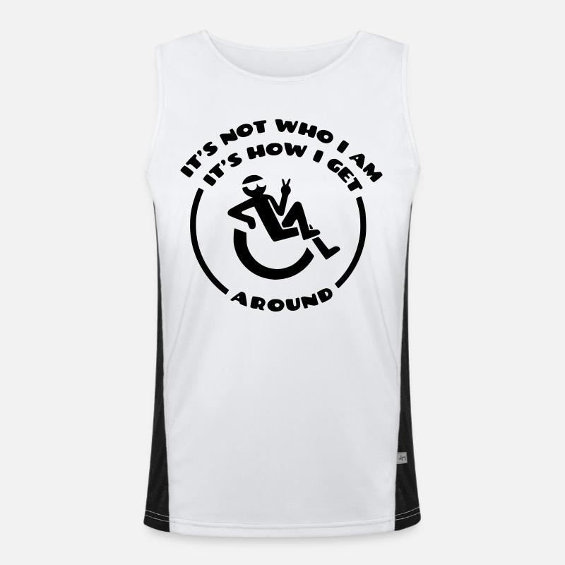 Der Rollstuhl bin nicht ich. # Funktionelles Kontrast-Tank Top für Männer 
