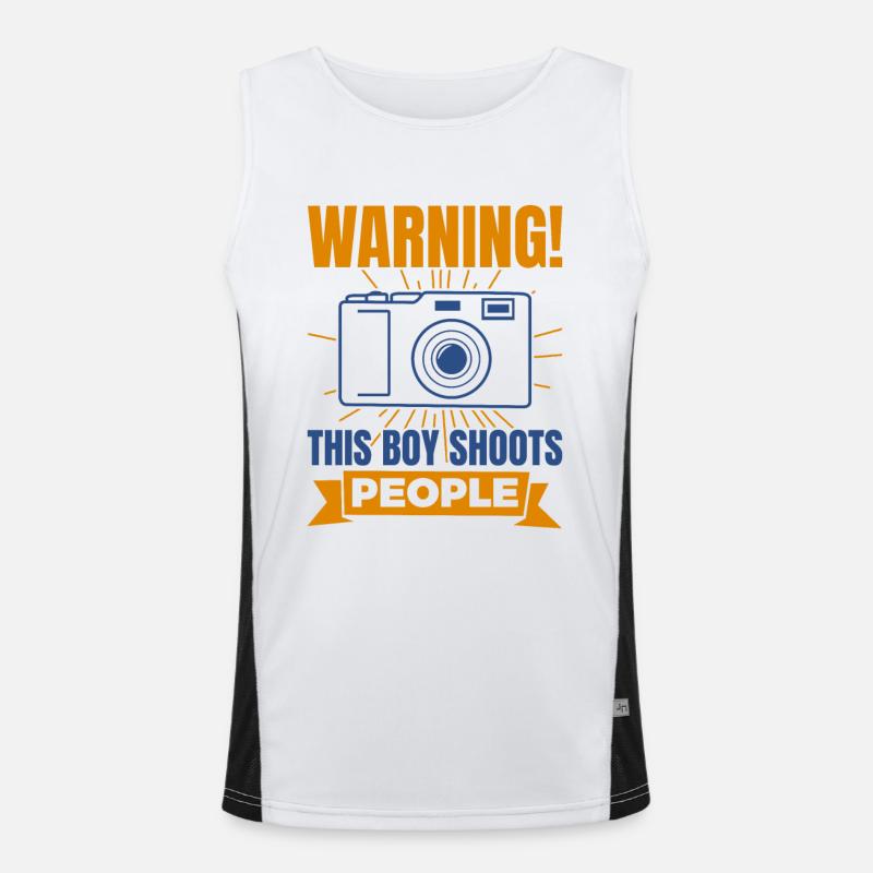 Kamera Junge Funktionelles Kontrast-Tank Top für Männer 