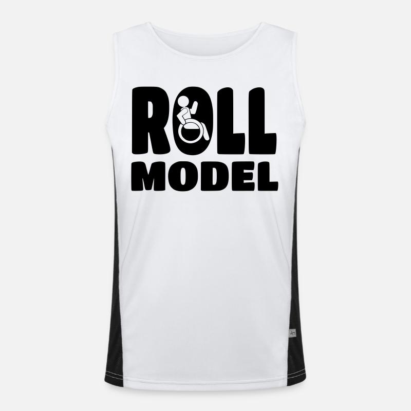Jeder Rollstuhlfahrer ist ein Vorbild * Funktionelles Kontrast-Tank Top für Männer 